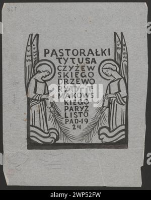 Conception de carte de projet non réalisée pour 'Pastor' ; Makowski, Tadeusz (1882-1932) ; 1924 (1924-00-00-1924-00-00) ; Noël (iconogr.), Czyżewski, Tytus (1880-1945) Pastorales, anges, achat (provenance) Banque D'Images