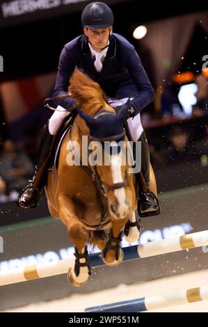 Bordeaux, France - 2 février 2024. Images de Jumping International Bordeaux. Mette Holm/ATLAS MEDIA CANADA. Banque D'Images