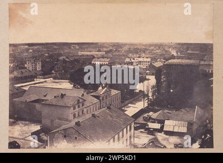 Varsovie. Vue depuis le phare de la Trinité évangélique-Augsbourg vers la rue Nowa-Kredytowa [actuellement crédit], la place Zielony [actuellement J.H. D. Browskiego] et la rue Marsza Kowska. Fragment du panorama de la ville ; Beyer, Karol (1818-1877) ; 1858 (1858-00-00-1858-00-00) ; Kredytowa (Varsovie - rue), Méyet, Léopold (1850-1912), Méyet, Léopold (1850-1912) - collection, art de la photographie (Varsovie - exposition - 1990), Varsovie (Voïvodeship Masovian), Dar (provenance), villes panoramiques, document testamentaire (provenance), photosensible (Varsovie - exposition - 2009) Banque D'Images