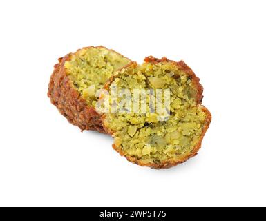 Délicieux falafel plat boule isolée sur blanc Banque D'Images