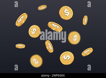 Vecteur volant de pièces 3D. Illustration de Vecteur