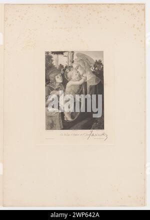 La Vierge, L'engant et Saint Jean ; Jasi ski, Feliks Stanis AW (1862-1901), Botticelli, Sandro (1444 voitures 1445-1510), Wittmann ch., impression (couples 1902) ; 1890 (1890-00-00-1890-00) ; Baby Jesus (iconogr.), Jean Baptiste (Saint), Maria (mère de Jésus Christ), musées et Salons (Paris Series - FL. CA 1884-1893), Wellisz, Leopold (1882-1972), Wellisz, Leopold (1882-1972) - collection, français (culture), graphisme français, graphisme polonais, graphisme reproductif, livres de prières, édition d'estampes, édition de sceaux, Pologne (culture), représentations de dévotion, roses (bots), scènes religieuses, achat Banque D'Images