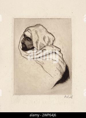 Tableau de 1912 d'Emil Orlik représentant des Bédouins en Égypte, représenté comme des bustes dans un style moderniste. Banque D'Images