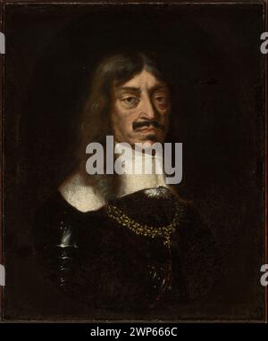 Portrait de Jan Kazimierz Waza (1609-1672), roi de Pologne ; peintre polonais inconnu ; XVIII/XIX (1790-00-00-1810-00-00) ; Jean II Kazimierz Waza (roi de Pologne- 1609-1672), rois, portraits, portraits d'hommes, souverains, achat (provenance), armure Banque D'Images