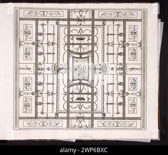 Vestigia delle terme di Tito. Décoration de voûte dans la chambre 12 ; Carlone, Marco (1742-1796), Smuglewicz, Franciszek (1745-1807), Brenna, Vincenzo (1741-1820), Manna, Pietro (17 ..- 18 ..) ; après 1776 (2ème édition de noir et blanc) (1776-00-00-1801-00-00);Rome, SAS-Zubrzycki Jan, collection, Vestigia delle terme di Tito, 1776, illustration, archéologie, antiquité, achat (provenance) Banque D'Images