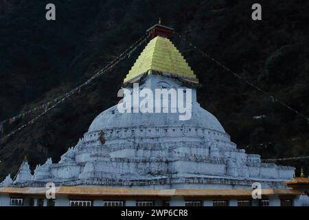 célèbre gorsam chorten, lieu historique et destination touristique populaire situé près du village de zemithang dans l'arunachal pradesh, au nord-est de l'inde Banque D'Images