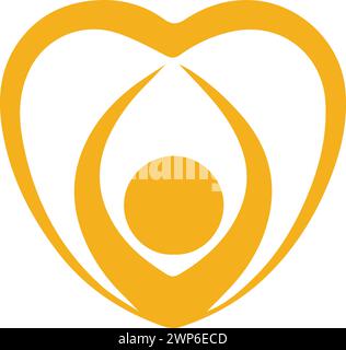 Love Yourself – Design vectoriel minimal Heart & Wellness Illustration de Vecteur