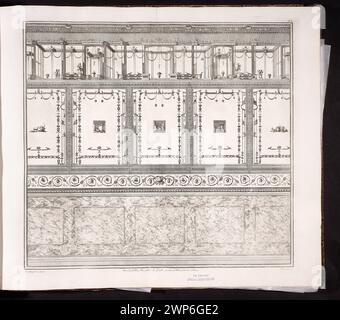 Vestigia delle terme di Tito. Décoration - dans la chambre 23 ; Carlone, Marco (1742-1796), Smuglewicz, Franciszek (1745-1807), Brenna, Vincenzo (1741-1820), Manna, Pietro (17 ..- 18 ..) ; après 1776 (2ème édition de noir et blanc) (1776-00-00-1801-00-00);Rome, SAS-Zubrzycki Jan, collection, Vestigia delle terme di Tito, 1776, illustration, archéologie, antiquité, achat (provenance) Banque D'Images