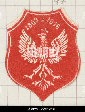 Un timbre-question représentant l'emblème polonais et les dates 1863 1916 ; 1916 (1916-00-00-1916-00-00); Banque D'Images