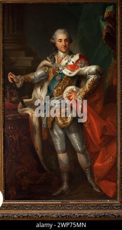 Portrait de Stanis Ava d'August Poniatowski en costume de couronnement ; Bacciarelli, Marcello (1731-1818); 1768-71 (1767-00-00-1771-00-00);ordre de l'Aigle blanc, Stanisław August Poniatowski (roi polonais - 1732-1798), Stanisław August Poniatowski (roi polonais - 1732-1798) - iconographie, don (provenance), pommes royales, couronnes royales, portraits d'en pied, portraits de représentants, manteaux représentatifs, régiments Banque D'Images