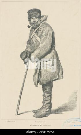 Reproduction de dessin : Józef Chełmoński (1849-1914), Portefaix de Varsovie ; extrait de : 'revue Illustée' ; revue illustrée (Paris ; magazine; 1885-1912), Drager et Lesieur (Paris) ; 1888 ou PO (1888-00-00-1912-00-00); Banque D'Images