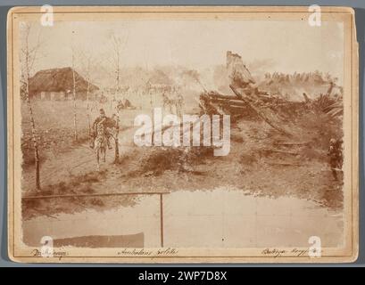 Peinture du panorama de RAC du côté de la ferme Dziemierzycki ; inconnu, Hamel et Feigl (Lviv ; SK ad matériaux photographiques ; 1892-CA 1905); 1893/1894 (1893-00-00-1894-00-00);Hamel et Feigl (Lviv - composition des matériaux photographiques - 1892 -CA 1905), Kossak, Wojciech (1856-1942), Kossak, Wojciech (1856-1942) - reproduction, Lviv (Ukraine), exposition nationale universelle (Lviv - 1894), Styka, Jan (1858-1925), Styka, Jan (1858-1925)-reproduction, Styka, Jan (1858-1925) et d'autres. Panorama de Racławicka, peinture, peinture polonaise, panorama de peinture, ateliers d'artistes, ateliers de peinture Banque D'Images