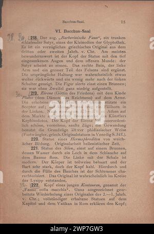 Adolf Furtwängler : Glyptothek 1907 / Illustrierter Katalog der Glyptothek König I. zu München de Ludwig / Kastner & Callwey, 1907 / catalogue illustré de la Glyptothek du roi Louis Ier à Munich à 1907 / Banque D'Images