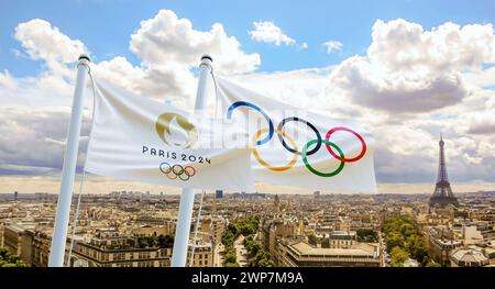 Jeux olympiques 2024 France Paris Banque D'Images