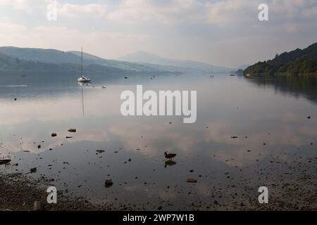 Royaume-Uni, pays de Galles, lac glaciaire de Bala, parc national de Snowdonia. Banque D'Images