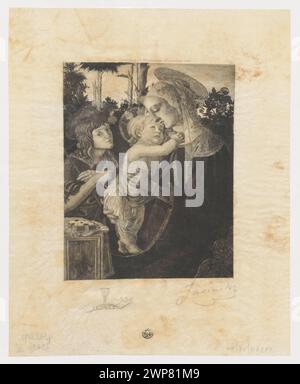 La Vierge, L'engant et Saint Jean ; Jasi ski, Feliks Stanis AW (1862-1901), Botticelli, Sandro (1444 voitures 1445-1510), Wittmann ch., impression (couples 1902) ; 1890 (1890-00-00-1890-00) ; Baby Jesus (iconogr.), Jean Baptiste (Saint), Maria (mère de Jésus Christ), musées et Salons (Paris series-FL. CA 1884-1893), Witke-Jeżewski, Dominik (1862-1944), Witke, Witke-Jeżewski, Dominik (1862-1944) -collection, cadeau (provenance), français (culture), graphisme français, graphisme polonais, graphisme reproductif, livres de prières, édition d'estampes, Pologne (culture), représentations de dévotion, remarques, roses (bo Banque D'Images