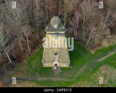 La tour Hoober Stand sur une crête à Wentworth, South Yorkshire dans le nord de l'Angleterre Banque D'Images