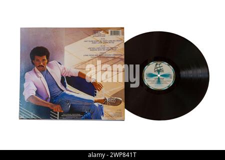 Lionel Richie ne peut pas ralentir l'album vinyle album LP couverture isolée sur fond blanc - 1983 Banque D'Images