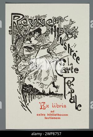 Revue illustrée de la carte postali ex libris ad extra library lectionem ; Gruber, Jacques (1870-1936); après 1900 (1900-00-00-1921-00-00);partage plus, revue illustrée de la carte postali (le Riancy - magazine - 1900-1912), revue illustrée de la carte postali (le Riancy - magazine - 1900-1912) - exlibris, magazines, arbres, français (culture), cartes postales , femmes, modernisme (style), paysages, écriture Banque D'Images