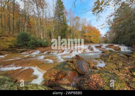 Muddy Creek Falls dans le comté de Preston en Virginie-occidentale en automne Banque D'Images