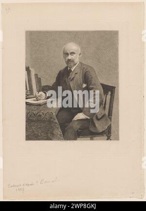 Portrait de M. Adolphe Jullien, Stan V final ; Jasi ski, Feliks Stanis AW (1862-1901), Fantin-Latour, Henri (1836-1904), Clément, Albert (Paris revue hebdomadaire Illustée (Paris, Londres ; Magazine ; 1875-1907) ; 1887 (1887-00-00-1887-00-00);Jullien, Adolphe (1840-1932) - iconographie, l'A art revue hebdomadaire illustée (Paris, Londres - magazine - 1875-1907), Wellisz, Leopold (1882-1972), Wellisz, Leopold (1882-1972) - collection française (culture), graphisme français, graphisme polonais, graphisme reproductif, critiques musicales, estampes d'état, écrivains, Pologne (culture), portraits, achat (provenance) Banque D'Images