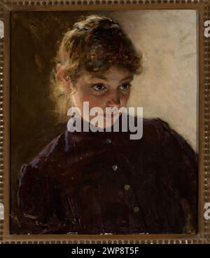 Portrait de la jeune fille ; Kuznetsov, Nikolaï Dmitrievich (1850-1930) ; 1891 (1891-00-00-1891-00-00) ; peinture ukrainienne, modernisme (style), portraits de en trois quarts, portraits de femmes Banque D'Images