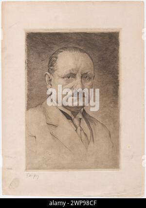 Portrait de l'architecte P. P. ; soins, Ignacy (1865-1941) ; avant 1940 (1920-00-00-1939-00-00);graphiques Pologne, Pologne (culture), Portraits, Portraits d'hommes, Łopieński, Ignacy (1865-1944), Łopieński, Ignacy (1865-1944)-collection Banque D'Images