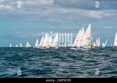 Segelregatta der laser Klasse in der Kieler Außenförde BEI gutem vent *** régate de voile de classe laser dans le fjord extérieur de Kiel par bons vents Banque D'Images