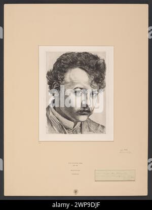 Karl Stauffer - premier autoportrait, deuxième tentative de digérer. ; Stuffer-Bern, Karl (1857-1891), Halm, Peter von (1854-1923); 1885 (1885-00-00-1885-00-00); Banque D'Images