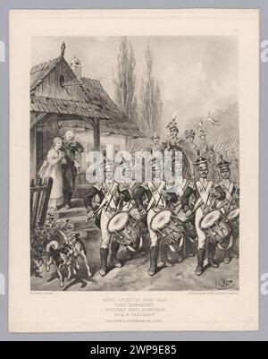 Reproduction aquarelle : Juliusz Kossak (1824-1899), dit le père à sa Basia, tout le remboursement : sanate yo, apparemment le nôtre, battu à Tarabany ; Paulussen, Richard (Vienne; Graphic Zak vers 1890 (1885-00-00-1900-00-00); Banque D'Images