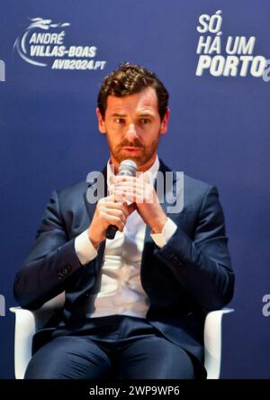 Porto, Portugal. 05 mars 2024. Porto, 03/05/2024 - FC Porto - André Villas-Boas - session consacrée à l'examen du rapport consolidé et des comptes du SAD du FC Porto, au siège de candidature d'André Villas Boas. André Villas-Boas. (José Carmo/Global Imagens) crédit : Atlantico Press/Alamy Live News Banque D'Images