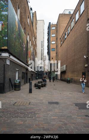 Soho Photography Quarter un espace culturel en plein air pour des expositions et des événements en plein air autour de Ramillies Street London UK Banque D'Images