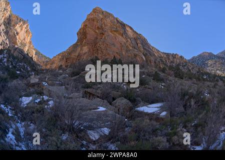 Les falaises de Waldron Canyon à Grand Canyon Arizona, au sud-ouest de Hermit Canyon en hiver. Banque D'Images