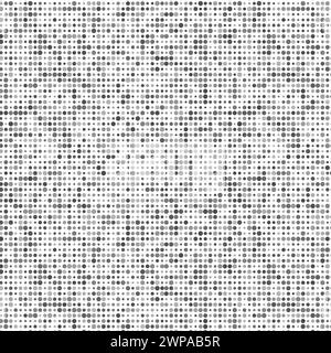 Fond vectoriel de demi-teinte grunge. Texture vectorielle de points demi-teintes. Demi-teinte d'onde abstraite noir et blanc. Texture monochrome pour l'impression sur les badges, po Illustration de Vecteur