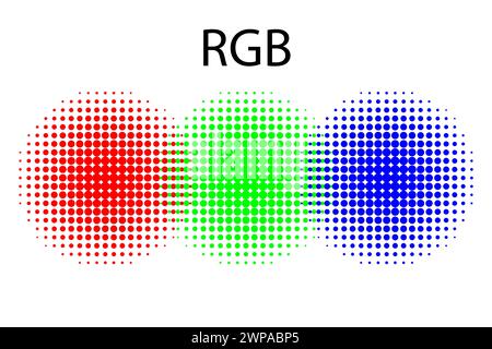 Cercles RVB. Dégradé de couleurs. Illustration vectorielle. image de stock. SPE 10. Illustration de Vecteur