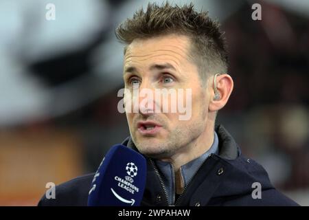 MUNICH, Allemagne. 05 mars 2024. Entraîneur et ancien joueur Miroslav KLOSE avant le match de football de la Ligue des Champions entre le FC Bayern Muenchen et le S.S. LAZIO Roma à l'Allianz Arena de Munich le 5 mars 2024 en Allemagne. Fussball, 3:0, (photo et copyright @ ATP images/Arthur THILL (THILL Arthur/ATP/SPP) crédit : SPP Sport Press photo. /Alamy Live News Banque D'Images