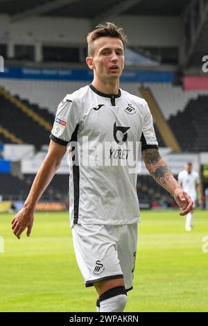 Swansea, pays de Galles. 27 juillet 2019. Bersant Celina de Swansea City lors du match amical de pré-saison entre Swansea City et Atalanta BC au Liberty Stadium de Swansea, pays de Galles, Royaume-Uni le 27 juillet 2019. Crédit : Duncan Thomas/Majestic Media. Banque D'Images