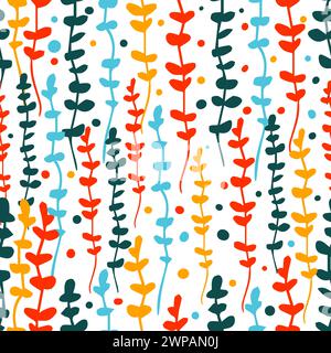 Les branches sont colorées. Arrière-plan transparent. dessin à la main. Pas ai, illustration vectorielle Illustration de Vecteur