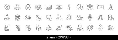 Cardio training, bouton question et icônes de la bannière de remise. Pour l'application Web, impression. Icônes de ligne. Vecteur Illustration de Vecteur