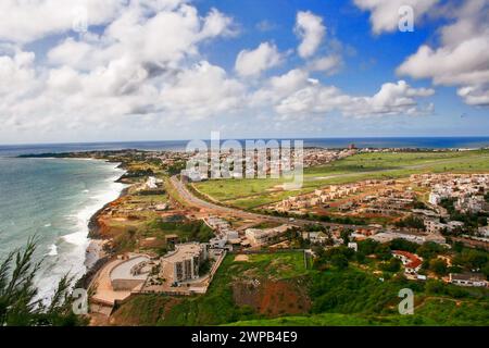 Une vue aérienne panoramique de Dakar, Sénégal. Banque D'Images