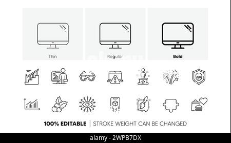 Graphiques, feux d'artifice et icônes de ligne de dons de nourriture. Pour l'application Web, impression. Icônes de ligne. Vecteur Illustration de Vecteur