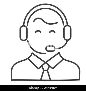 Conception d'icônes vectorielles de support client Illustration de Vecteur