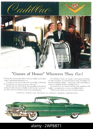 Publicité imprimée Cadillac 1955 Banque D'Images