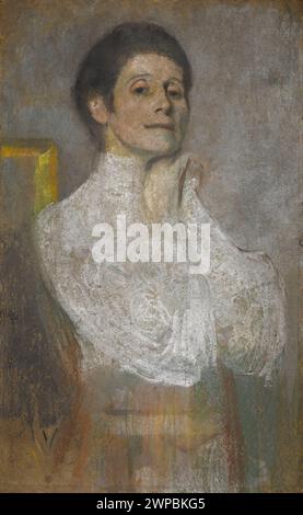 Autoportrait ; Dieu, Olga (1865-1940) ; vers 1906 (1900-00-00-1910-00-00) ; Boznańska, Olga (1865-1940), Boznańska, Olga (1865-1940) - iconographie, Mączyńska, Helena (FL. 1951) - collection, autoportraits, peintres, peintres, pastels polonais, Pologne (culture), Portraits, Portraits féminins, Portraits féminins, achat (provenance) Banque D'Images