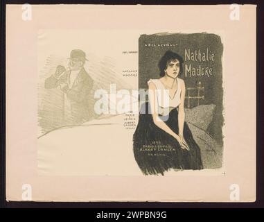 Un projet sur 'Nathalie Madoré' d'Abl Herrant à dire ; Albert Langen-Verlag (Munich ; Editeur ; 1894-1932), Steinlen, Théophile Alexandre (1859-1923), Pan-Verlag (Berlin ; Editeur ; 1895-1900) ; 1895 (1895-00-00-1895-00-00) ; Hermant, Abel (1862-1950), Hermant, Abel (1862-1950). Nathalie Madoré, Pan (Berlin - magazine - 1895-1900), partage plus, Strzembosz, Alojzy Władysław (1875-1917), Strzembosz, Alojzy Władysław (1875-1917) - collection, livres, littérature, modernisme (style), personnages littéraires , projets, cartes de titre Banque D'Images