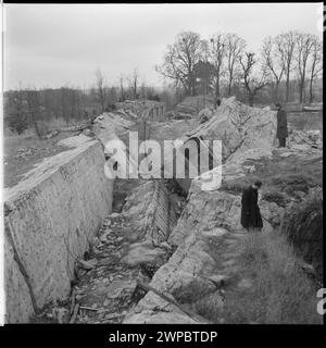 La zone de 'Wolf's Shape', le chef du quartier général d'Adolf Hitler - le reste de l'un des bunkers ; d'une série de photographies à l'article de Miroszek Azembski 'dans le champ de 'Mierci champ de récolte',' Wiatr '1953, n ° 49, p. 20 ; Pra 1953 (1953-00-00-1953-00-00); Banque D'Images