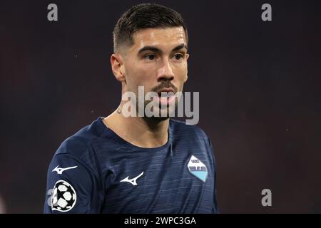 Munich, Allemagne. 5 mars 2024. Mattia Zaccagni, de SS Lazio, regarde le match de l'UEFA Champions League à l'Allianz Arena de Munich. Le crédit photo devrait se lire : Jonathan Moscrop/Sportimage crédit : Sportimage Ltd/Alamy Live News Banque D'Images