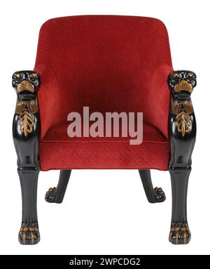 Tissu décoratif rembourré pour fauteuil avec chemin de clipsage. Banque D'Images