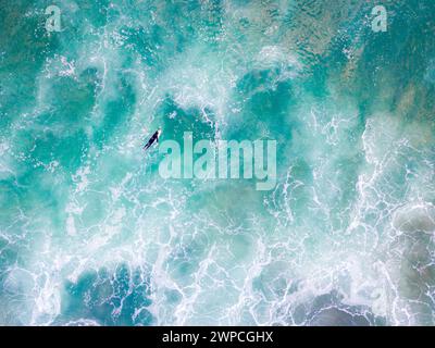 Coucher de soleil à Encinitas Californie par Drone Banque D'Images