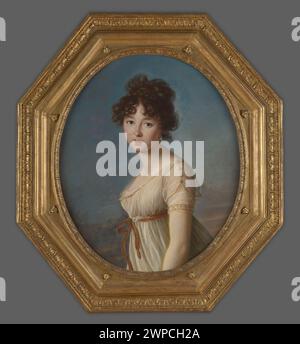 Portrait d'Aniela de Radziw peint par Elisabeth Louise Vigée-Zlebrun vers 1802, montrant les traits du visage, la tenue vestimentaire et le style artistique. Banque D'Images